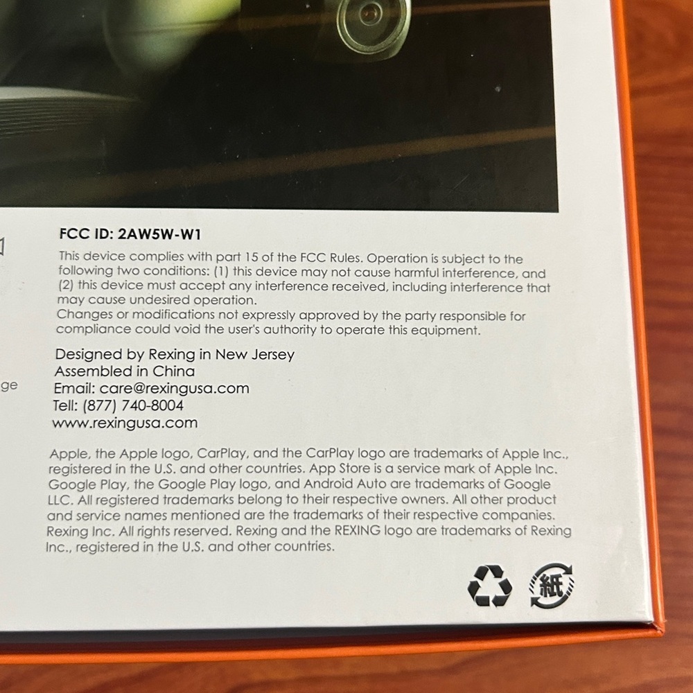 Rexing CPDuo-686 Wireless AppleCarPlay & Android Auto Display with 4K Dash Cam - Picture 5 of 7